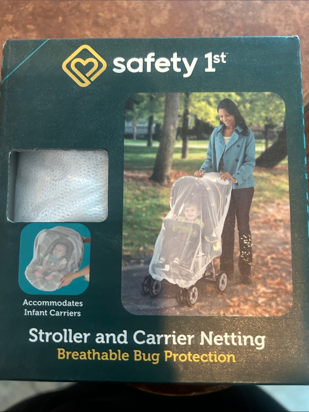 safety 1st White Stroller & Carrier Netting - Breathable Bug Protection
